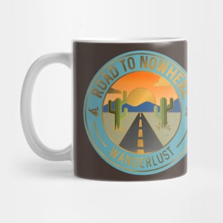 Road To Nowhere Desert Badge Mug